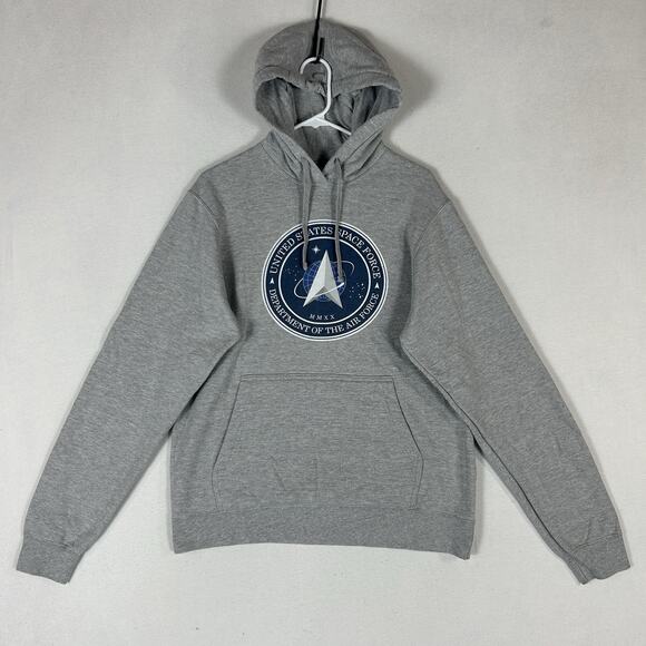 United States Space Force Military Logo Hoodie Men's Medium Hooded Sweatshirt - Picture 1 of 9